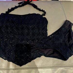 Becca swim black bikini, tankini